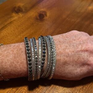 Swarovski Silver and Black Statement Bracelet